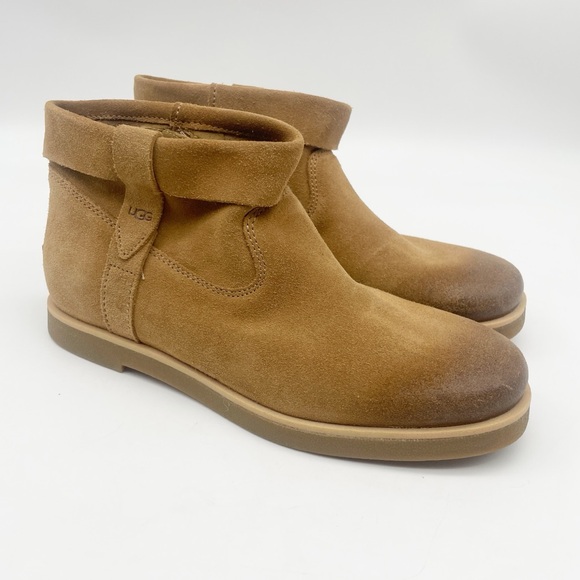 New! UGG Australia Josefene Cuff Suede Ankle Boot Chestnut Sz 7.5 - Picture 6 of 13